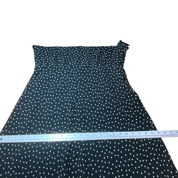TALBOTS Fully Lined Navy & White Polka Dot Fit and Flare Short Sleeve Dress 14 - Picture 7 of 10
